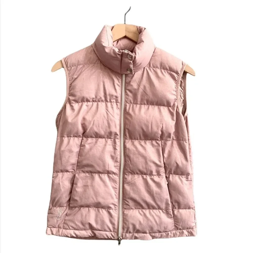 Daily Sports of Sweden Lavender Pink Padded Zip Up Vest Size Medium